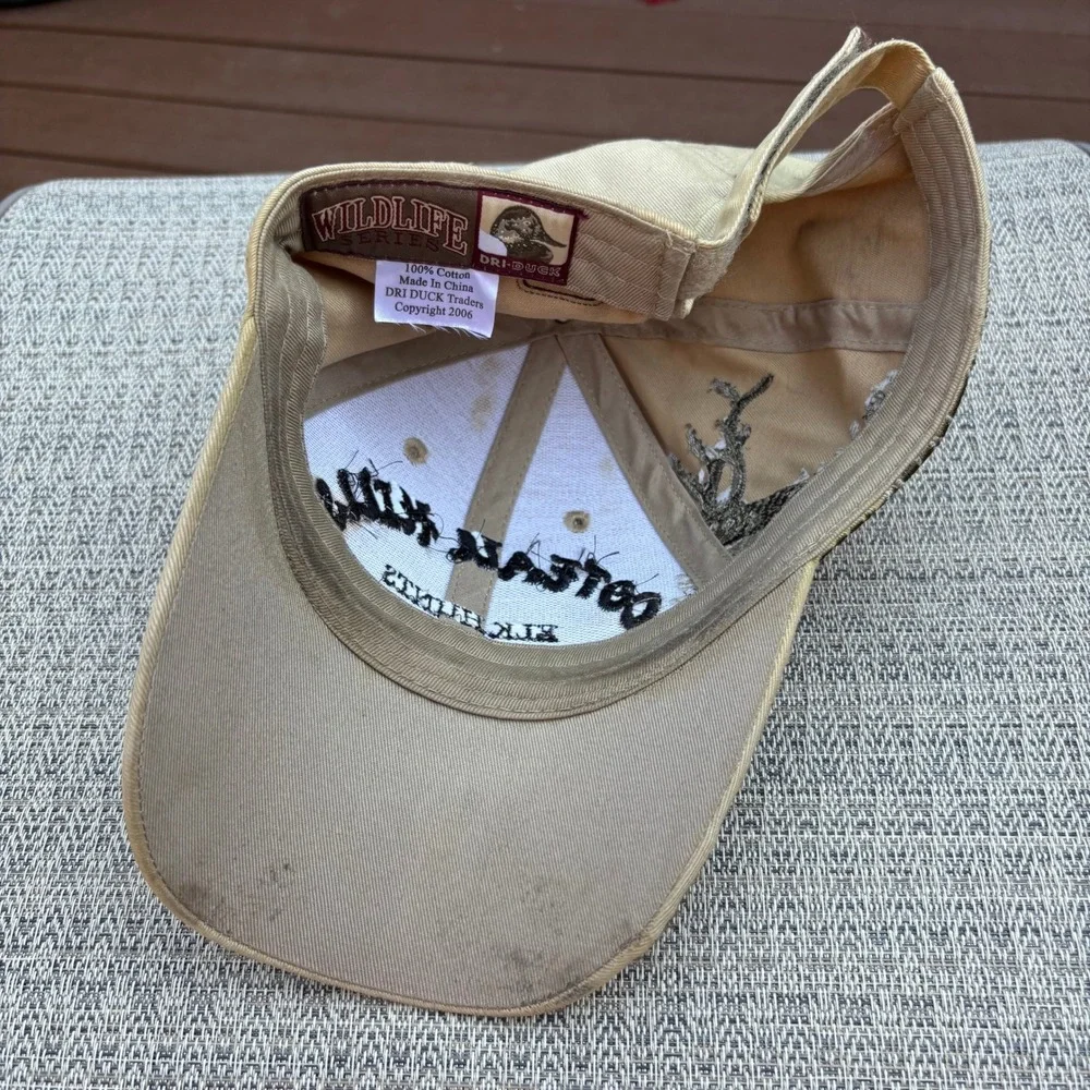Dri Duck Elk Hunts Hat Mens OSFA Tan Good Coteau Hills Wildlife Series Cap